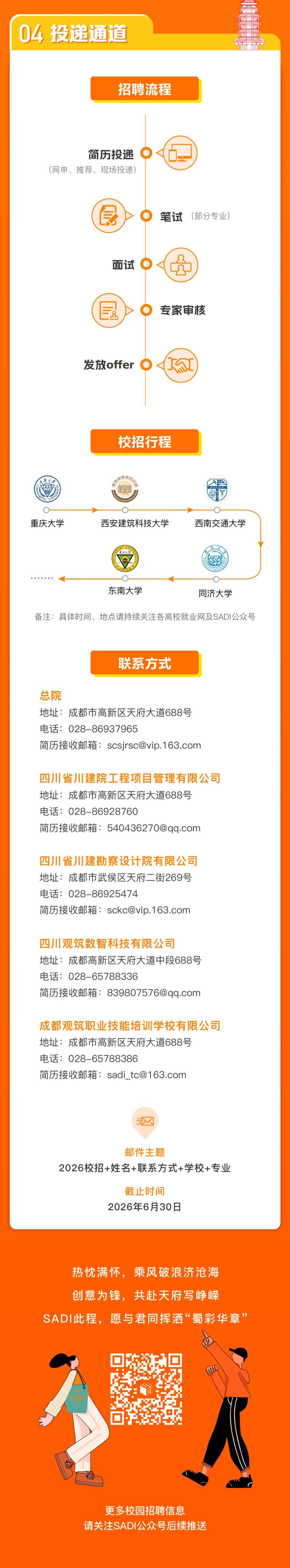 四川省建筑设计研究院有限公司2026年校园招聘开启